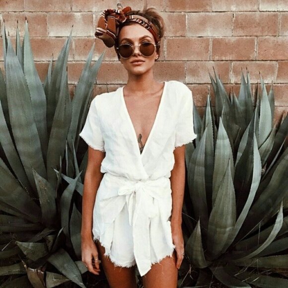 Sabo Skirt Linen Darcie Playsuit - Picture 2 of 8